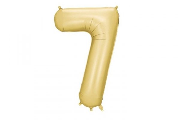 PARTYDECO Balon fol.Cyfra 7 86cm złoty mat 82861