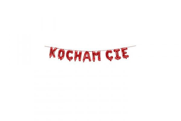 PARTYDECO Balon fol.Kocham Cię 285x40cm czerwony 12998