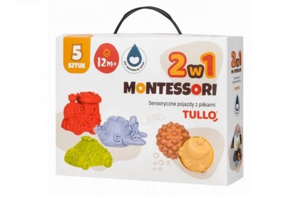 TULLO Sensoryczne pojazdy piłeczki sensor.5szt 74989