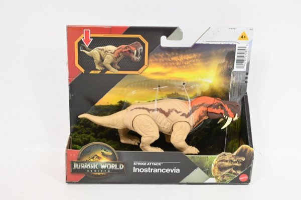 MATTEL JURASSIC WORLD Atak.dino Inostrancevia JGB77 JCL58