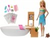 MATTEL LALKA BARBIE ZESTAW RELAKS W KĄPIELI GJN32 3+