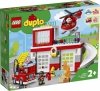 LEGO DUPLO REMIZA STRAŻACKA I HELIKOPTER 10970 2+