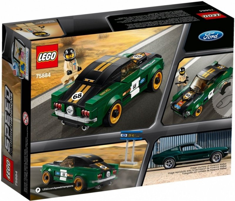 LEGO SPEED CHAMPIONS FORD MUSTANG FASTBACK 1968 75884 7+