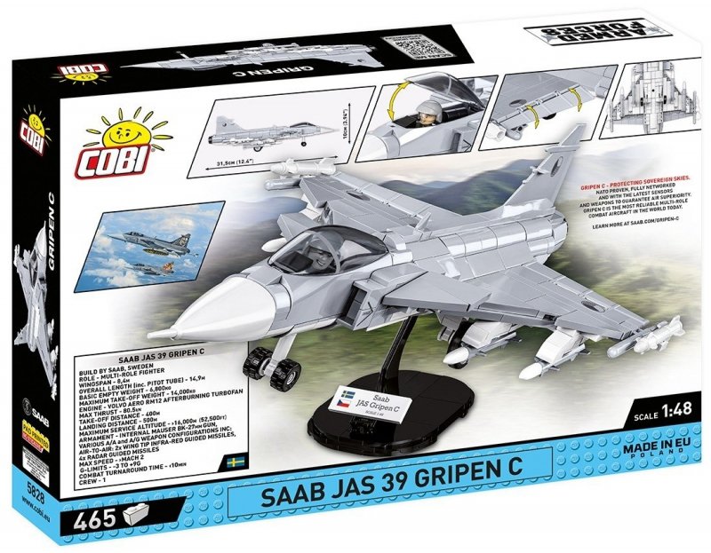 COBI ARMED FORCES SAAB JAS 39 GRIPEN C 465KL. 5828 8+