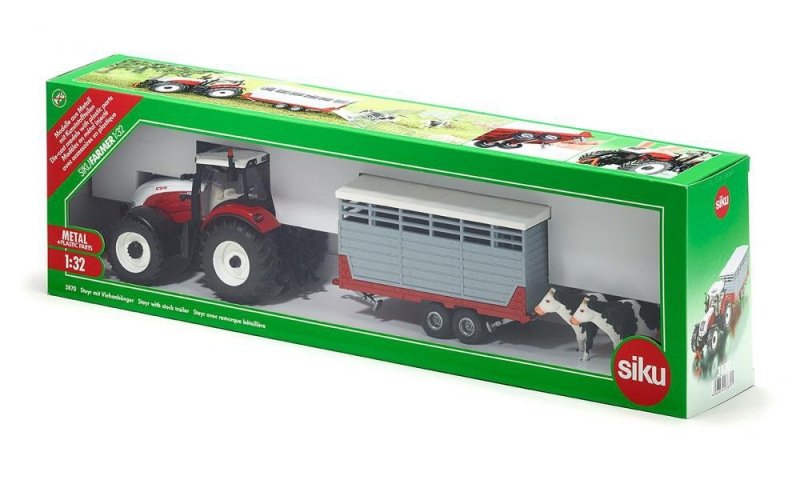 SIKU TRAKTOR STEYR Z PRZYCZEPĄ SKALA 1:32 3870