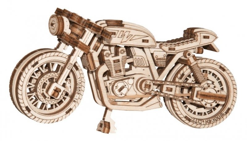 WOODEN CITY PUZZLE DREWNIANE 3D MOTOCYKL CAFE RACER 10+