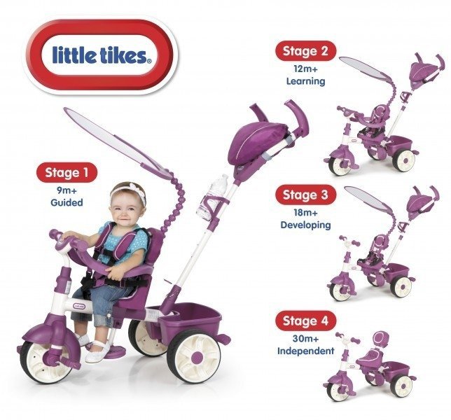 LITTLE TIKES 4-IN-1 SPORTS EDITION TRIKE PINK 9+
