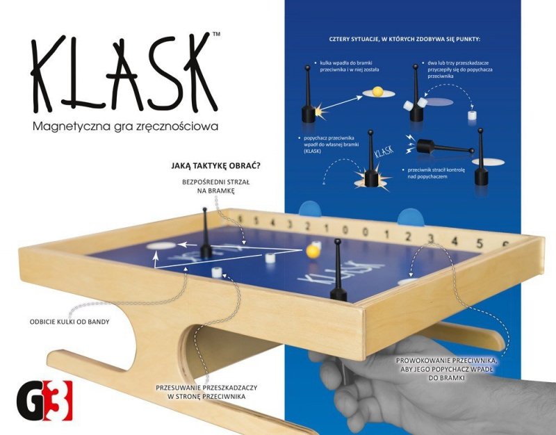 G3 GRA KLASK MAGNETYCZNA ZRĘCZNOŚCIOWA 8+