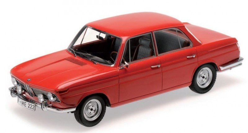 MINICHAMPS BMW 1800 TI 1965 (RED) SKALA 1:18