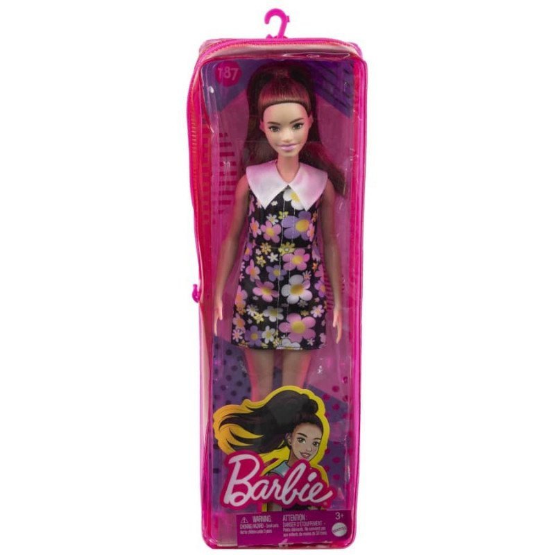 MATTEL BARBIE FASHIONISTAS SUKIENKA W KWIATKI/APARAT SŁUCHOWY HBV19 3+