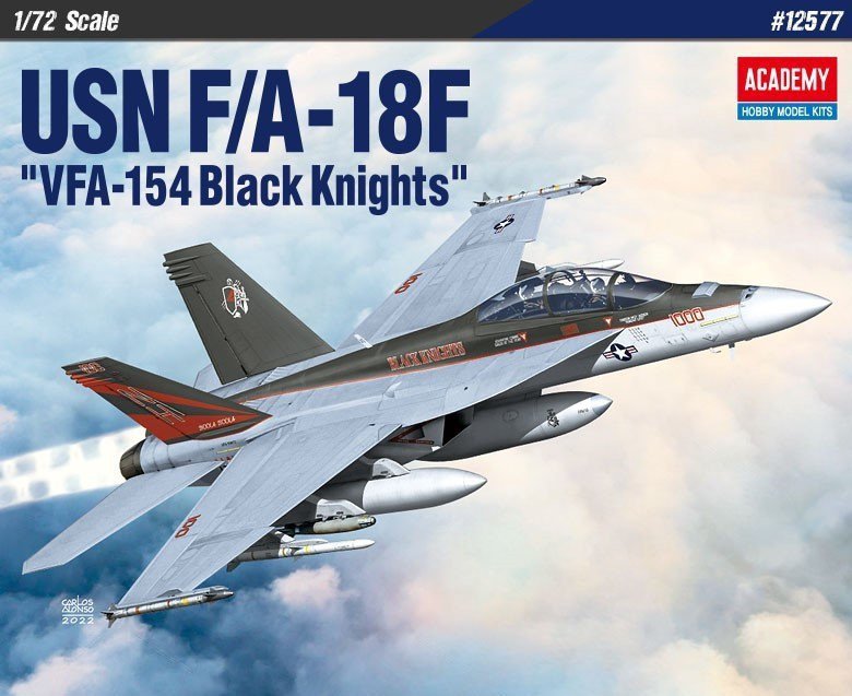 ACADEMY USN F/A-18F VFA-154 BLACK KINGHTS 12577 SKALA 1:72