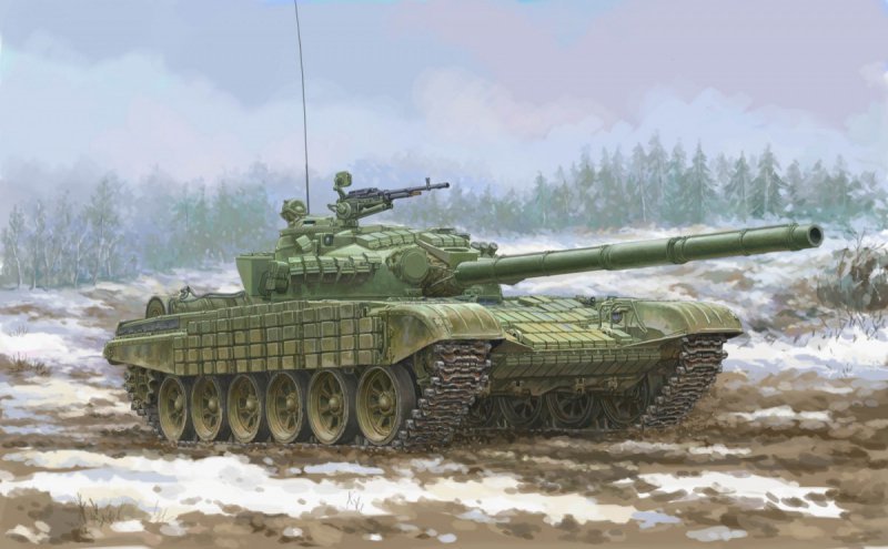 TRUMPETER SOVIET T-72 URAL Z PANCERZEM REAKTYWNYM KONTAKT-1 09602 SKALA 1:35