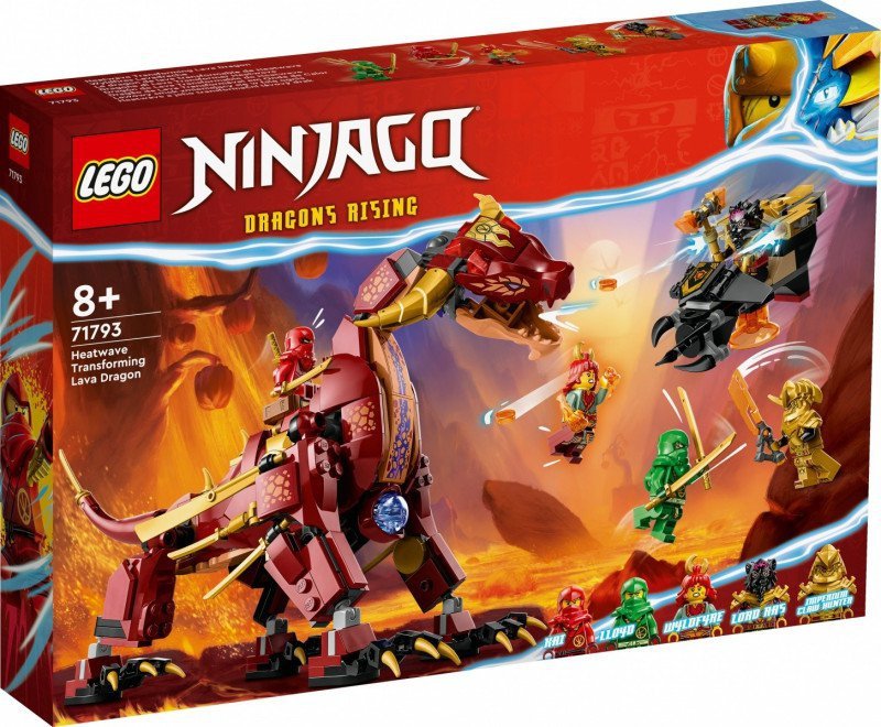 LEGO NINJAGO LAWOWY SMOK ZMIENIAJĄCY SIĘ W FALĘ OGNIA 71793 8+