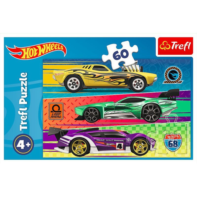 TREFL 60 EL. WYŚCIGI HOT WHEELS PUZZLE 4+