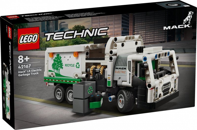 LEGO TECHNIC ŚMIECIARKA MACK LR ELECTRIC 42167 8+