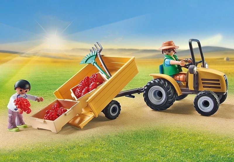 PLAYMOBIL COUNTRY TRAKTOR Z PRZYCZEPA I ZBIORNIKIEM NA WODĘ 71442 4+