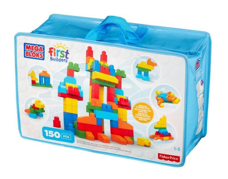 MEGA BLOKS KLOCKI FIRST BUILDERS TORBA DELUXE 150 EL. CNM43 12M+