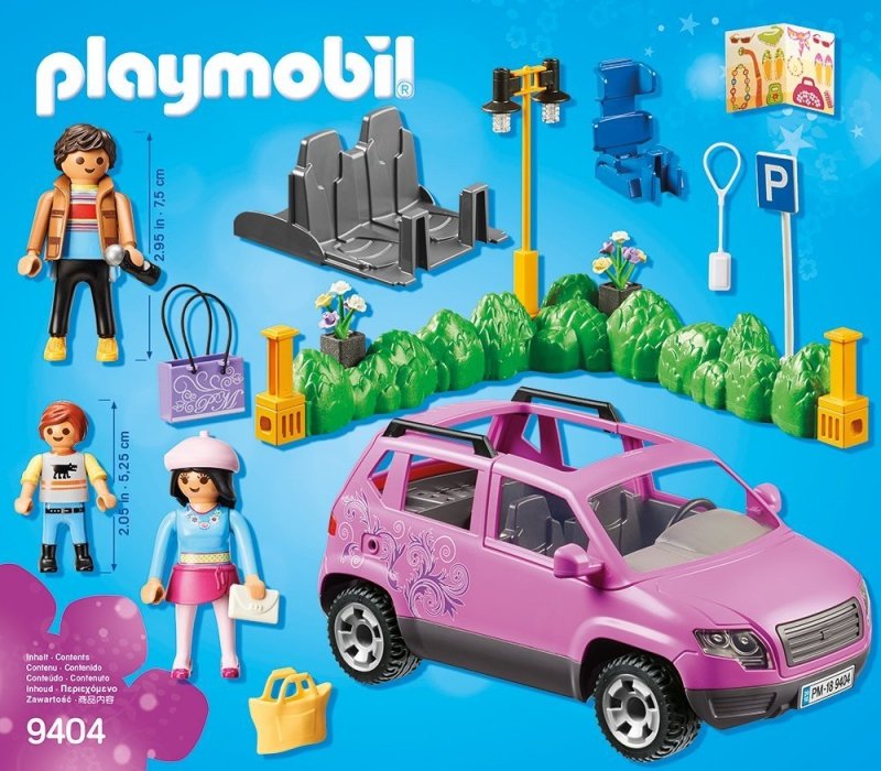 PLAYMOBIL CITY LIFE SAMOCHÓD RODZINNY Z ZATOCZKĄ PARKINGOWĄ 9404 5+