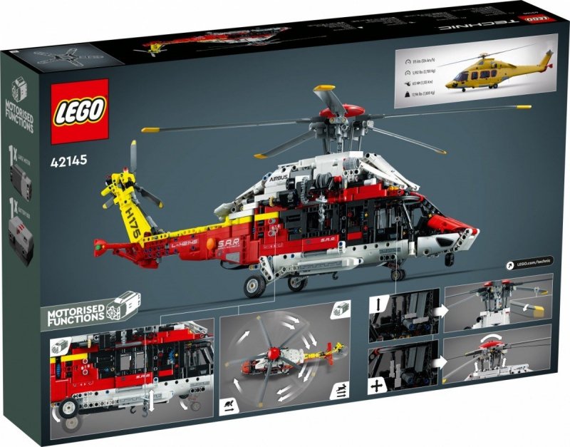 LEGO TECHNIC HELIKOPTER RATUNKOWY AIRBUS H175 42145 11+