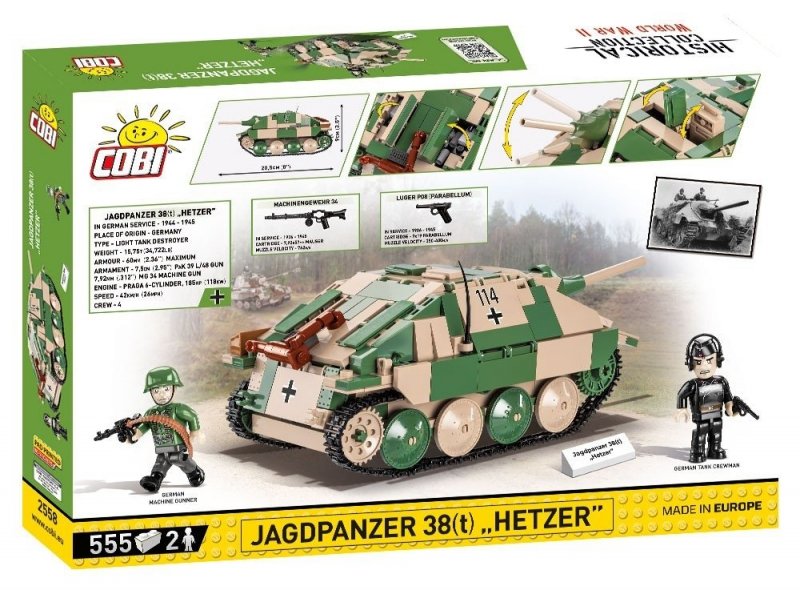 COBI HISTORICAL JAGDPANZER 38 555EL. 2558 10+