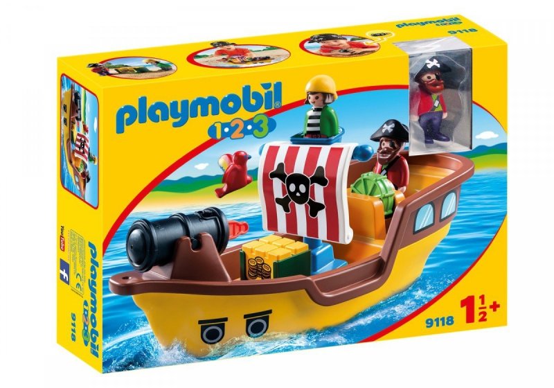 PLAYMOBIL STATEK PIRACKI 9118 18M+