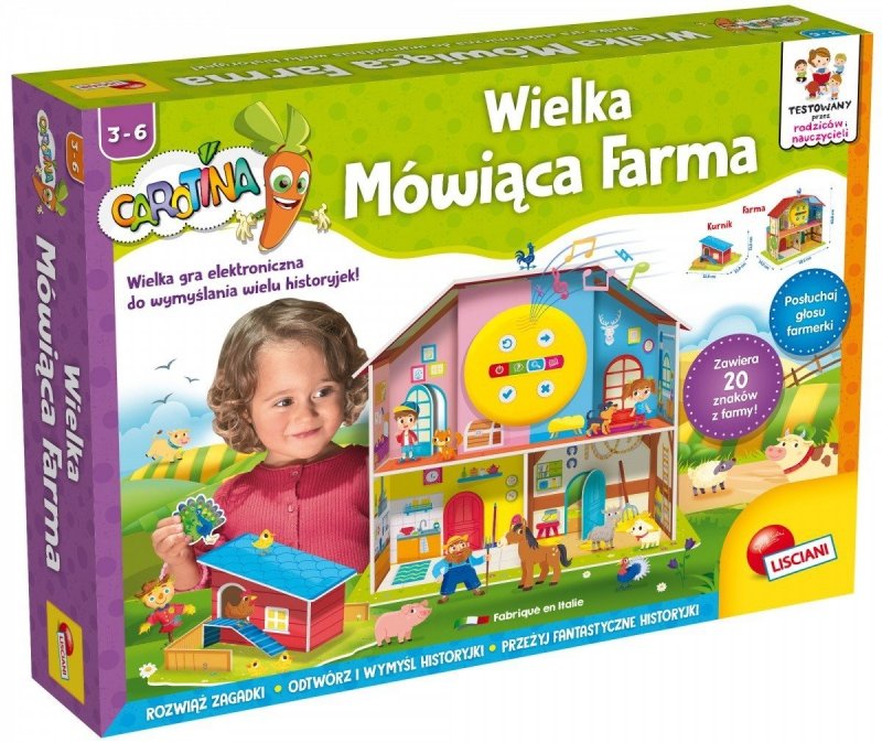 LISCIANI ZESTAW EDUKACYJNY CAROTINA WIELKA MÓWIĄCA FARMA 3+