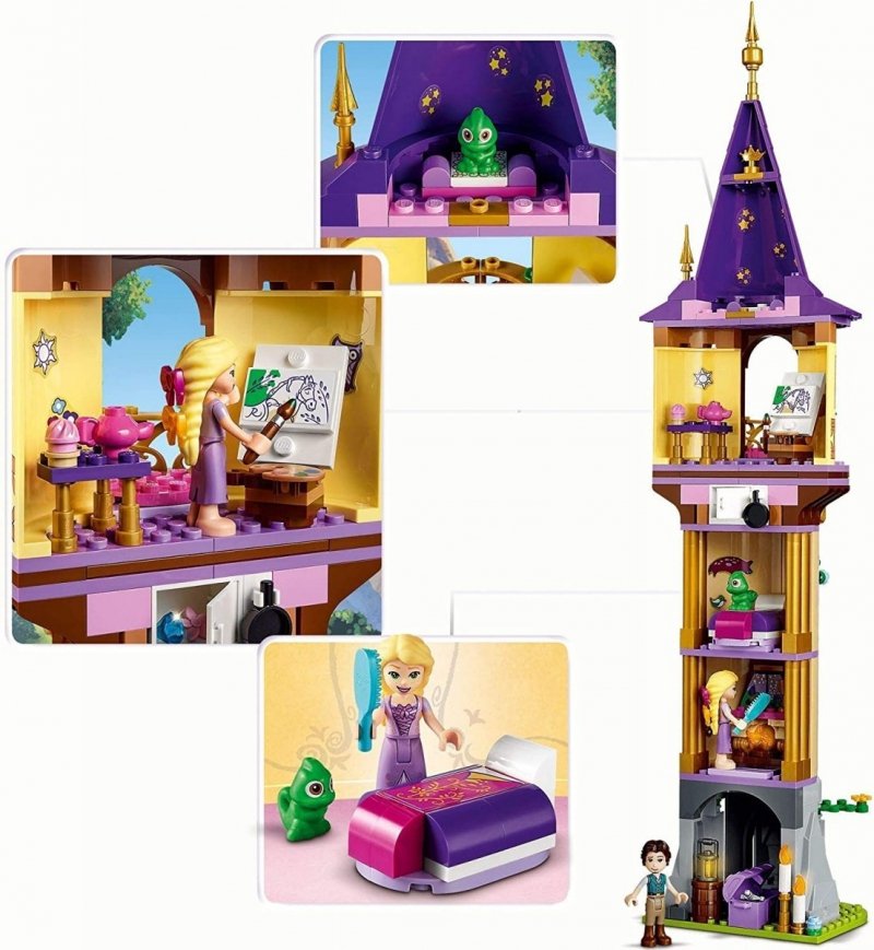 LEGO DISNEY KSIĘŻNICZKI WIEŻA ROSZPUNKI 43187 6+