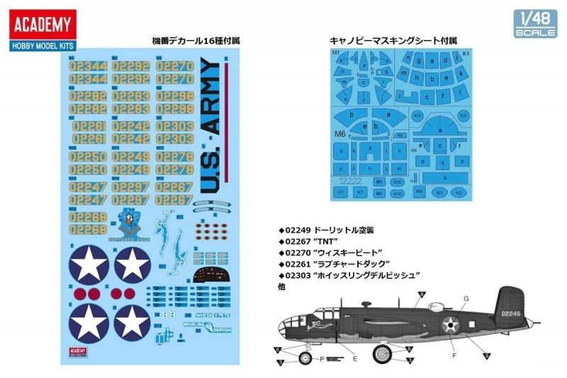 ACADEMY USAAF B-25B THE BATTLE OF MIDWAY 80TH ANNIVERSARY 12336 SKALA 1:48
