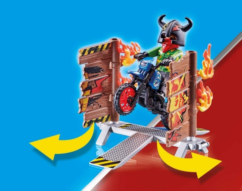 PLAYMOBIL STUNT SHOW MOTOR Z PŁONĄCĄ PRZESZKODĄ 70553 4+