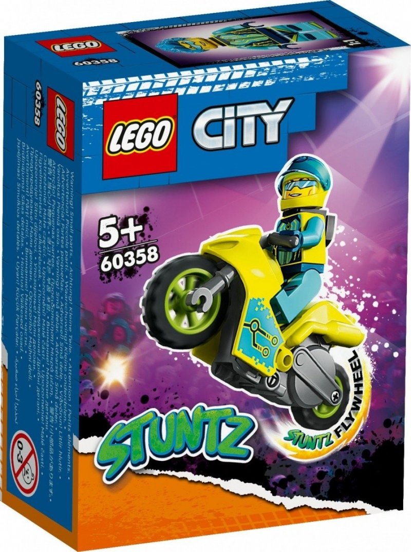 LEGO CITY CYBERMOTOCYKL KASKADERSKI 60358 5+