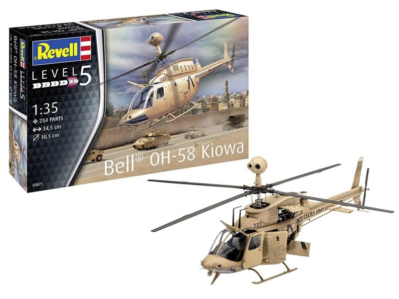 REVELL BELL OH-58 KIOWA 03871 SKALA 1:35