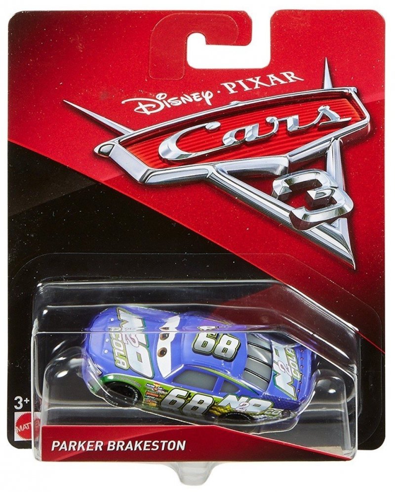 MATTEL AUTA CARS 3 PARKER BRAKESTON SKALA 1:55 DXV50 3+