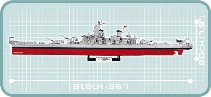 COBI PANCERNIK USS IOWA (BB-61) / MISSOURI HISTORICAL 4812 10+