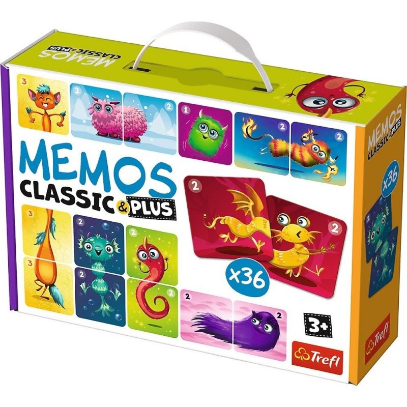 TREFL GRA MEMOS CLASSIC PLUS UROCZE POTWORKI 3+