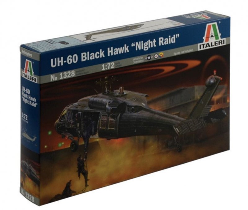ITALERI UH-60 BLACK HAWK NIGHT RAID 1328 SKALA 1:72
