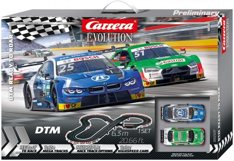 CARRERA TOR WYŚCIGOWY EVOLUTION DTM READY TO ROAR 6,3 M 8+