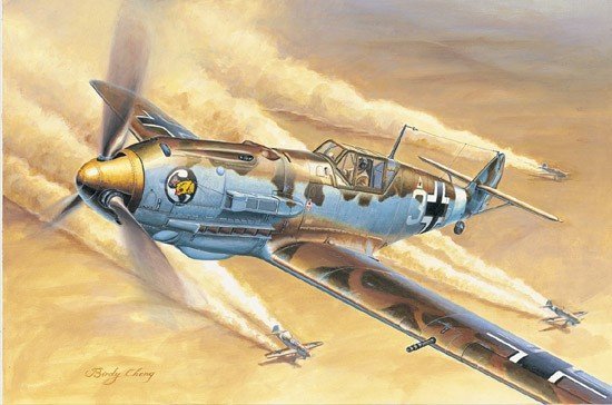 TRUMPETER MESSERSCHMITT BF 109E-4/TROP 02290 SKALA 1:32