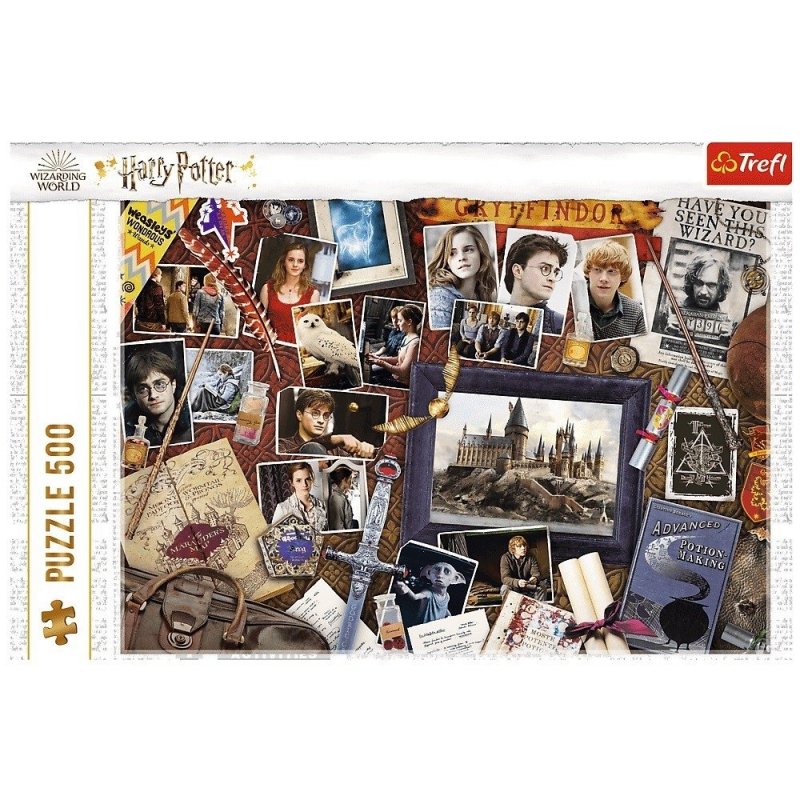 TREFL 500 EL. PAMIĄTKI Z HOGWARTU HARRY POTTER PUZZLE 8+