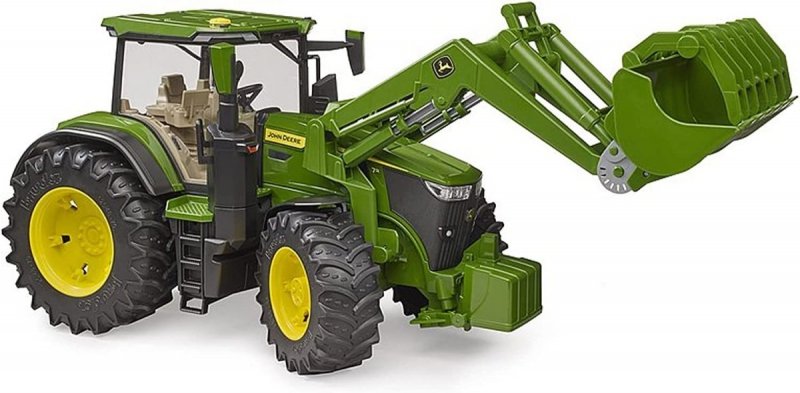 BRUDER TRAKTOR JOHN DEERE 7R 350 Z ŁADOWACZEM 3+