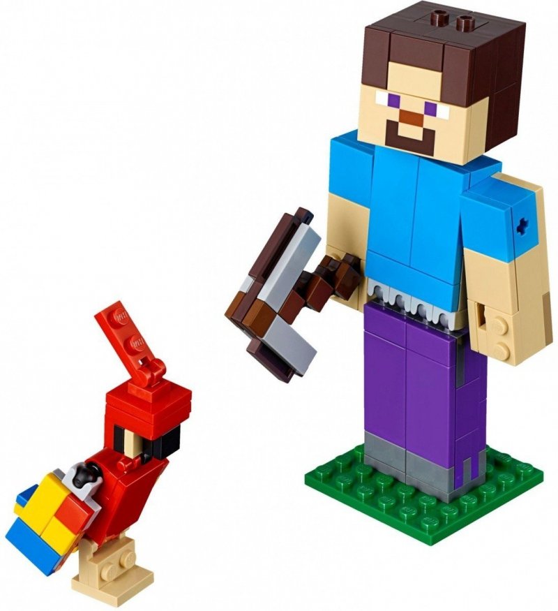 LEGO MINECRAFT BIGFIG - STEVE Z PAPUGĄ 21148 7+
