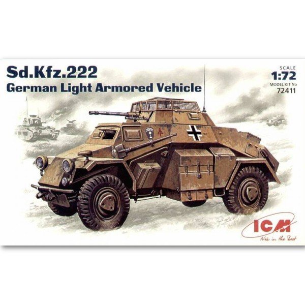 ICM SD.KFZ.222 GERMAN LIGHT ARMOURED SKALA 1:72