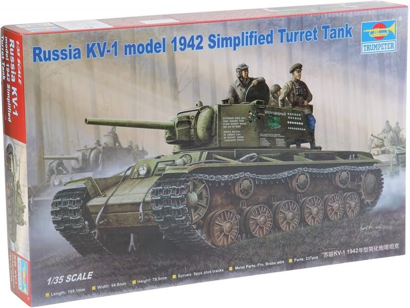 TRUMPETER RUSSIA KV-1 MODEL 1942 00358 SKALA 1:35