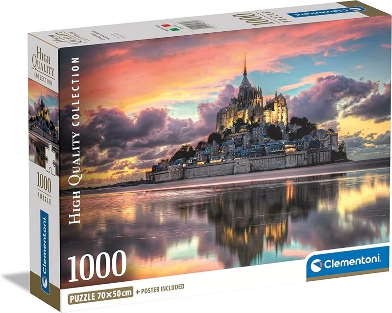 CLEMENTONI 1000 EL. COMPACT LE MAGNIFIQUE MONT SAINT-MICHEL PUZZLE 10+