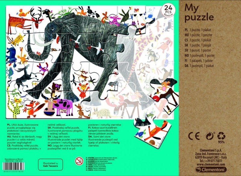 CLEMENTONI MOJE PUZZLE ZWIERZĘTA 24EL. 3+