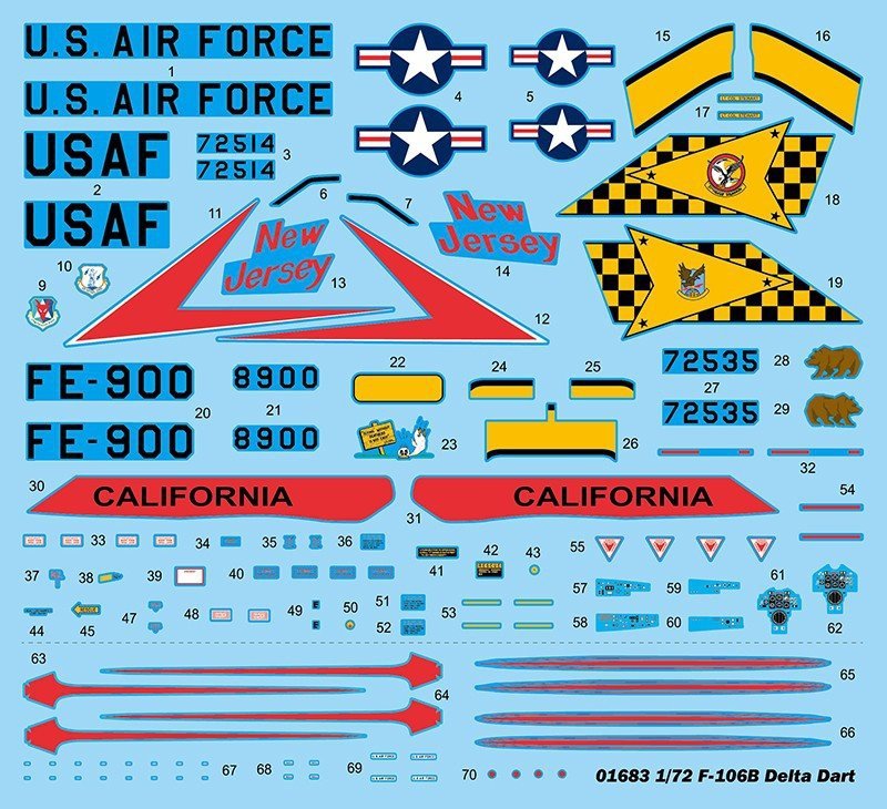 TRUMPETER US F-106B DELTA DART 01683 SKALA 1:72