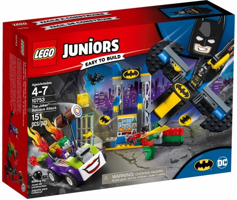 LEGO JUNIORS ATAK JOKERA NA JASKINIĘ BATMANA 10753 4+