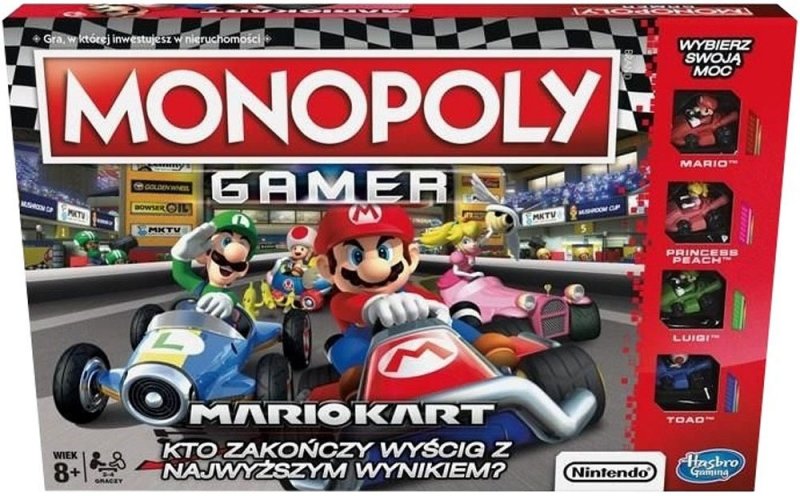 HASBRO GRA MONOPOLY GAMER MARIO KART E1870 WERSJA POLSKA 8+