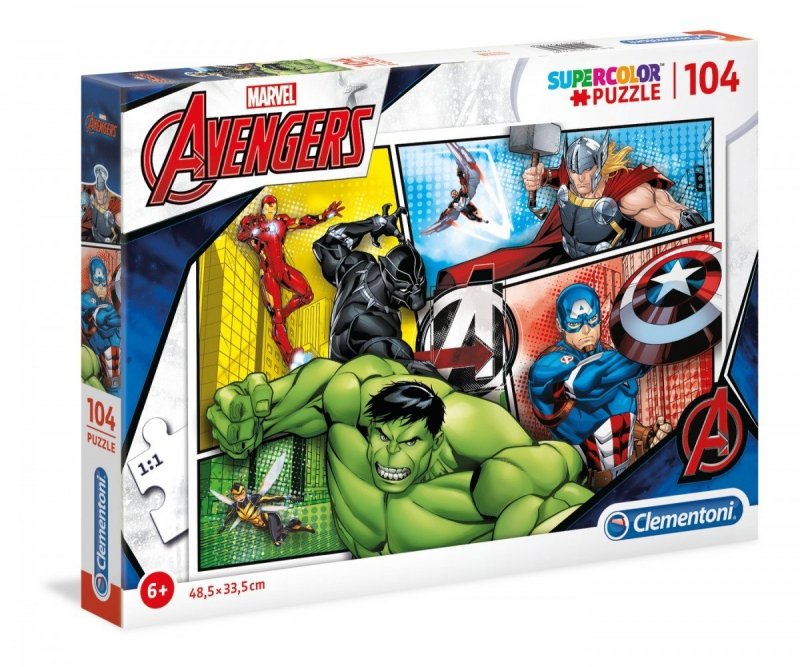 CLEMENTONI 104 EL. THE AVENGERS PUZZLE 6+