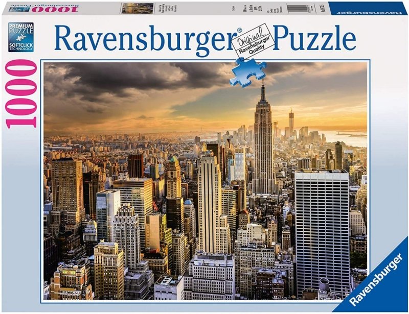 RAVENSBURGER 1000 EL. NIESAMOWITY NOWY JORK PUZZLE 14+