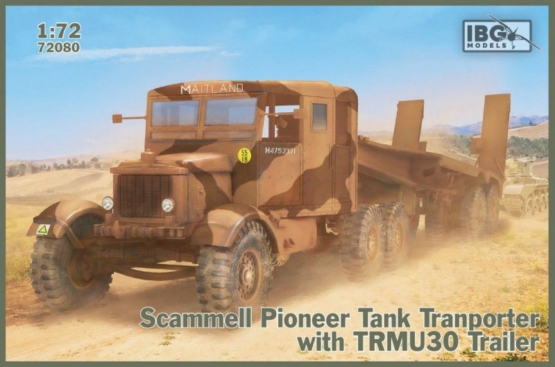 IBG SCAMMELL PIONEER TANK TRANSPORTER TRMU30 TRAILER 72080 SKALA 1:72
